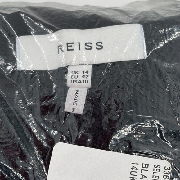 REISS Black Selena Long Sleeve Utility Jumpsuit - Picture 2 of 9